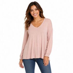 Maurices Large Pink LS Top